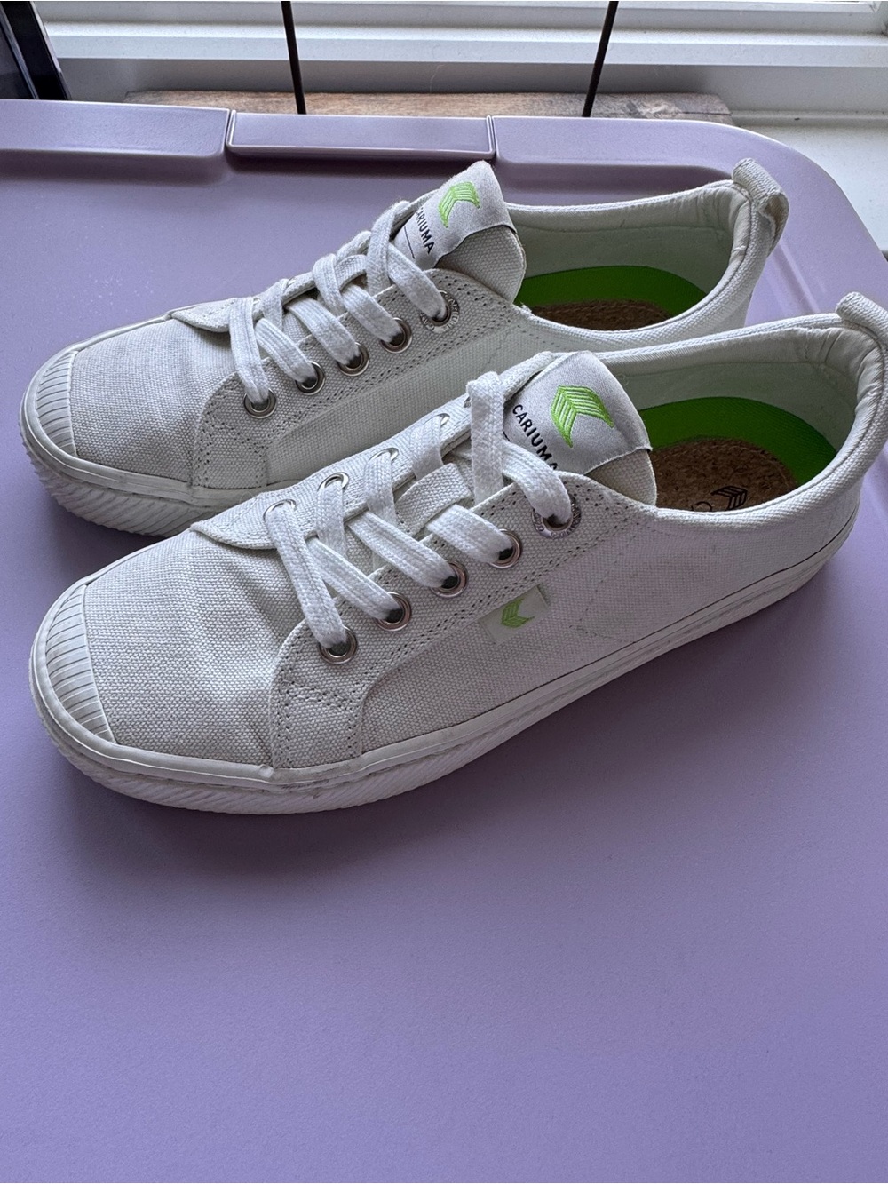 Cariumaโ OCA Low White Canvas Sneakers Women's 6.5 Sustainable Shoes